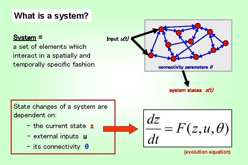 What is a system? System = a set of elements which interact in a