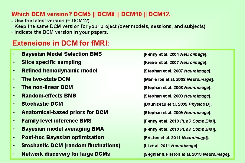 Which DCM version? DCM 5 || DCM 8 || DCM 10 || DCM 12.