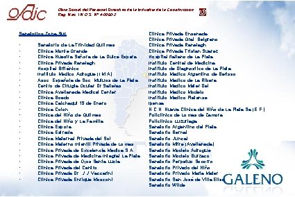 Obra Social del Personal Directivo de la Industria de la Construcción Reg. Nac. I.