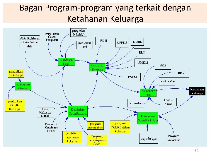 Bagan Program-program yang terkait dengan Ketahanan Keluarga 30 