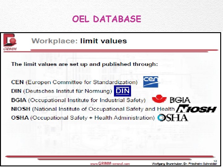 OEL DATABASE 