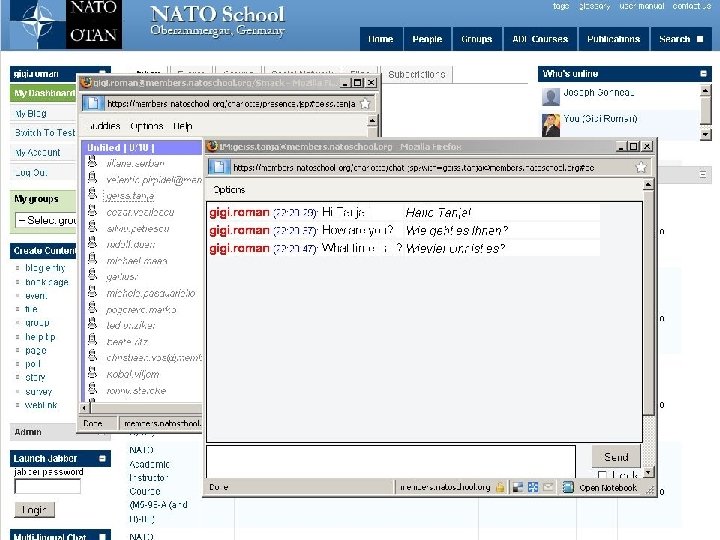IM/Multilingual Chat NATO/EU Unclassified Rel Pf. P NATO School 