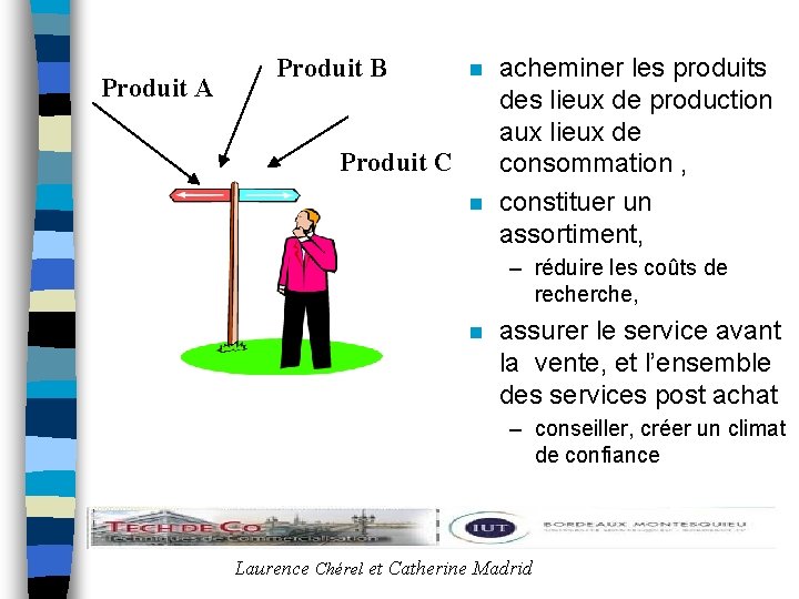 Produit A Produit B n Produit C n acheminer les produits des lieux de