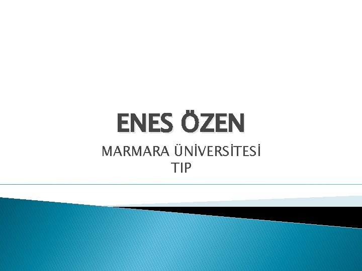 ENES ÖZEN MARMARA ÜNİVERSİTESİ TIP 