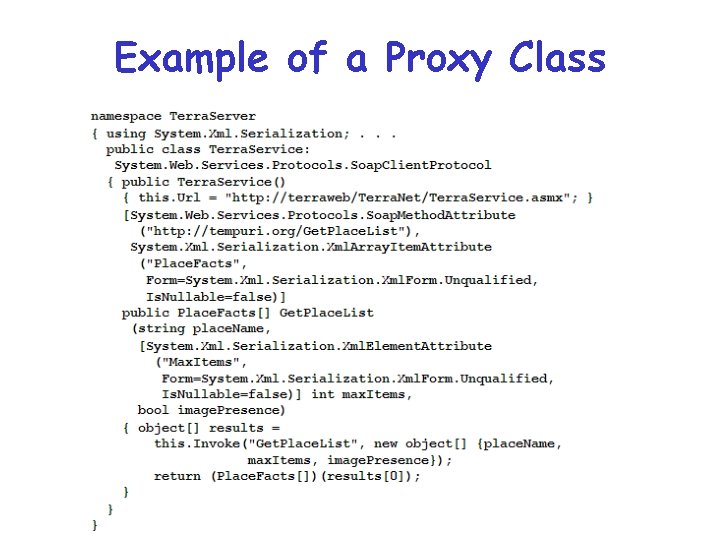 Example of a Proxy Class 