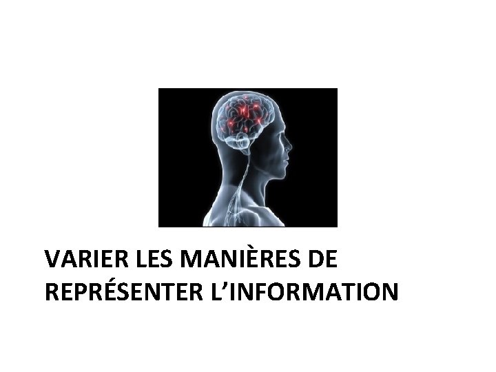 VARIER LES MANIÈRES DE REPRÉSENTER L’INFORMATION 