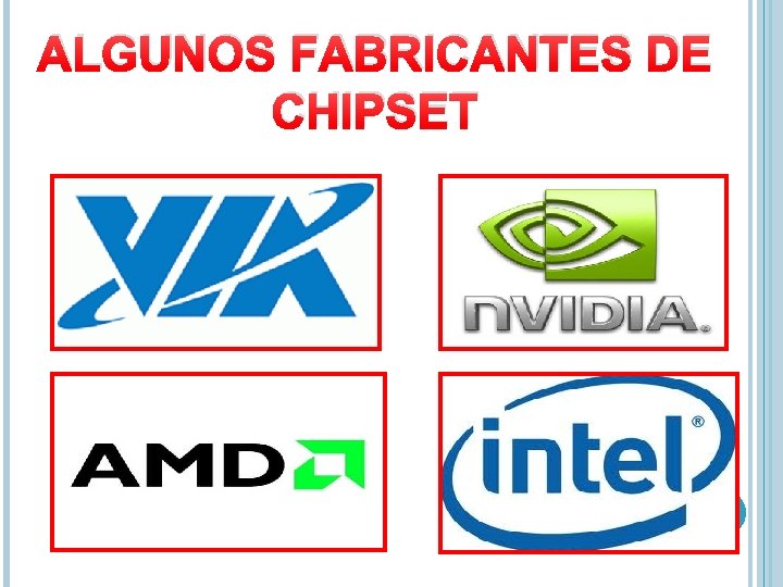 ALGUNOS FABRICANTES DE CHIPSET 