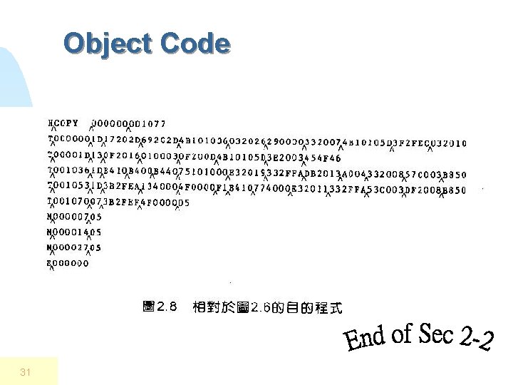 Object Code 31 