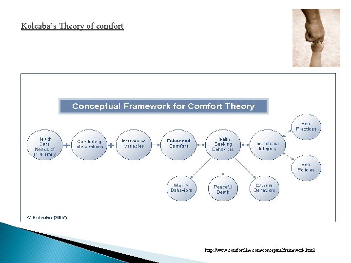 Kolcaba’s Theory of comfort http: //www. comfortline. com/conceptualframework. html 