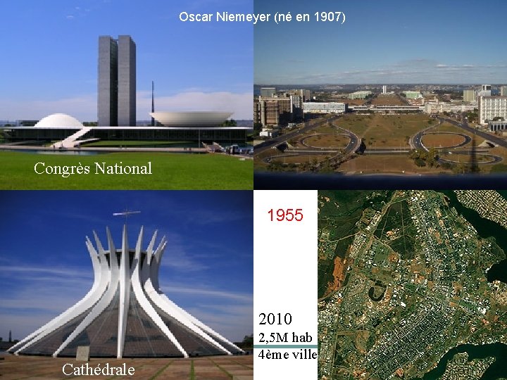 Oscar Niemeyer (né en 1907) Congrès National 1955 2010 Cathédrale 2, 5 M hab