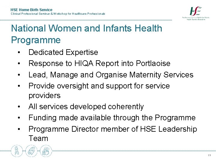 HSE Home Birth Service Clinical Professional Seminar & Workshop for Healthcare Professionals National Women