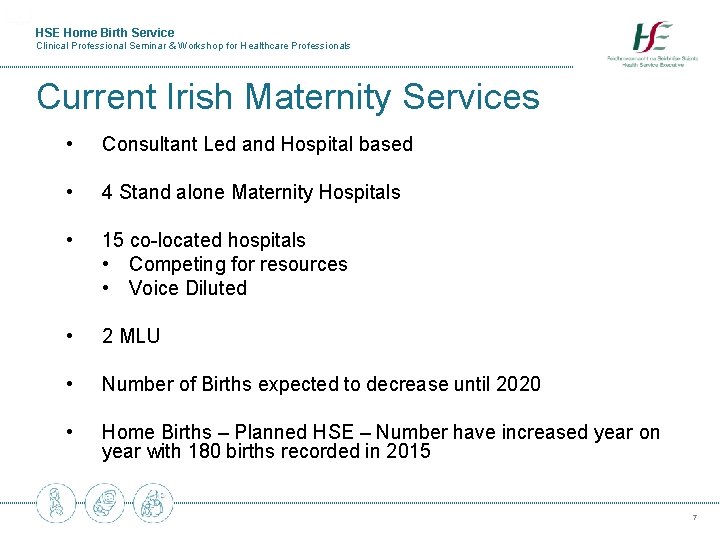 HSE Home Birth Service Clinical Professional Seminar & Workshop for Healthcare Professionals Current Irish