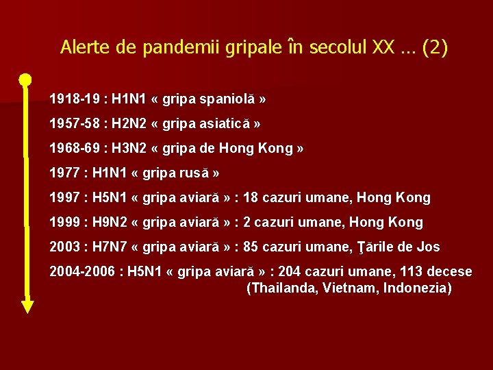 Alerte de pandemii gripale în secolul XX … (2) 1918 -19 : H 1
