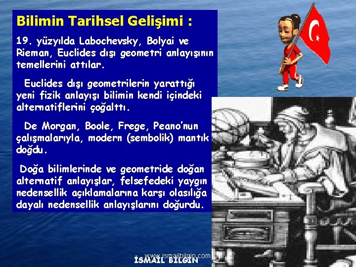 Bilimin Tarihsel Gelişimi : 19. yüzyılda Labochevsky, Bolyai ve Rieman, Euclides dışı geometri anlayışının