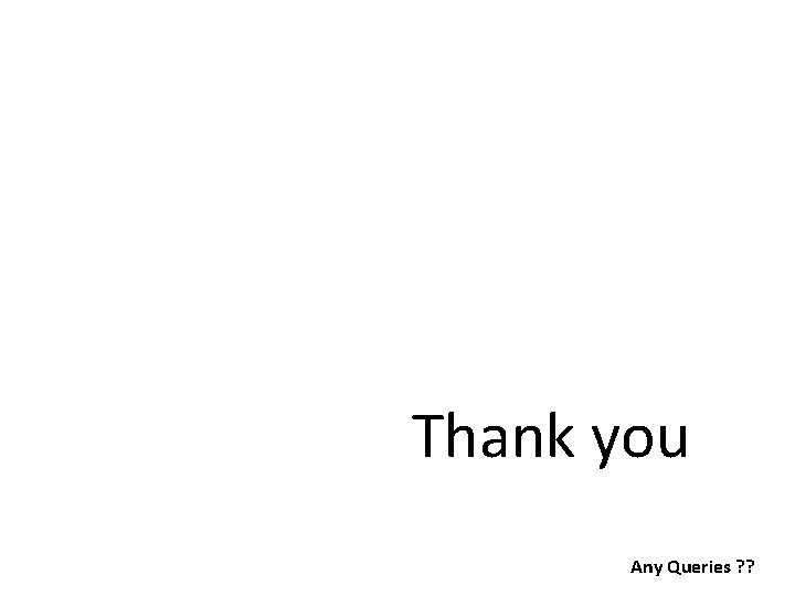 Thank you Any Queries ? ? 