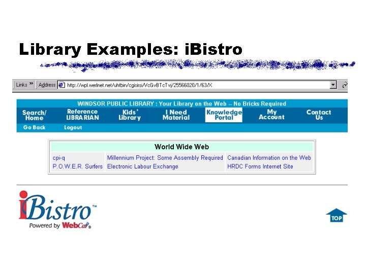 Library Examples: i. Bistro 