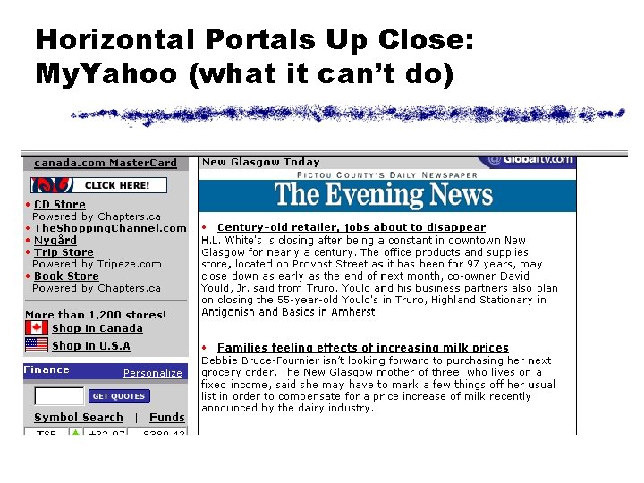 Horizontal Portals Up Close: My. Yahoo (what it can’t do) 