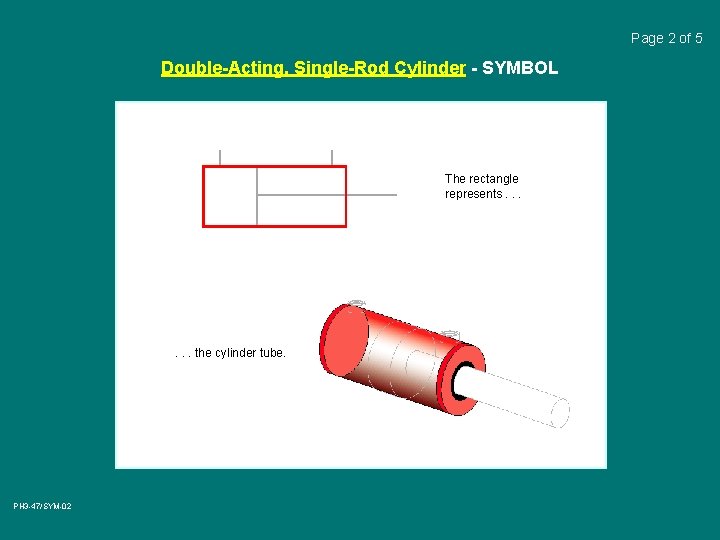 Page 2 of 5 Double-Acting, Single-Rod Cylinder - SYMBOL The rectangle represents. . .