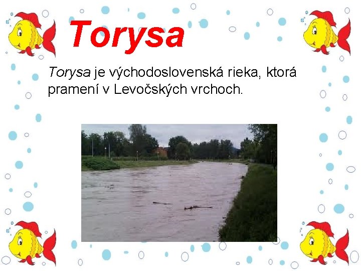 Torysa je východoslovenská rieka, ktorá pramení v Levočských vrchoch. 