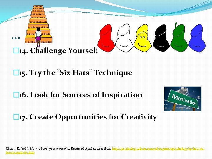 … � 14. Challenge Yourself � 15. Try the "Six Hats" Technique � 16.
