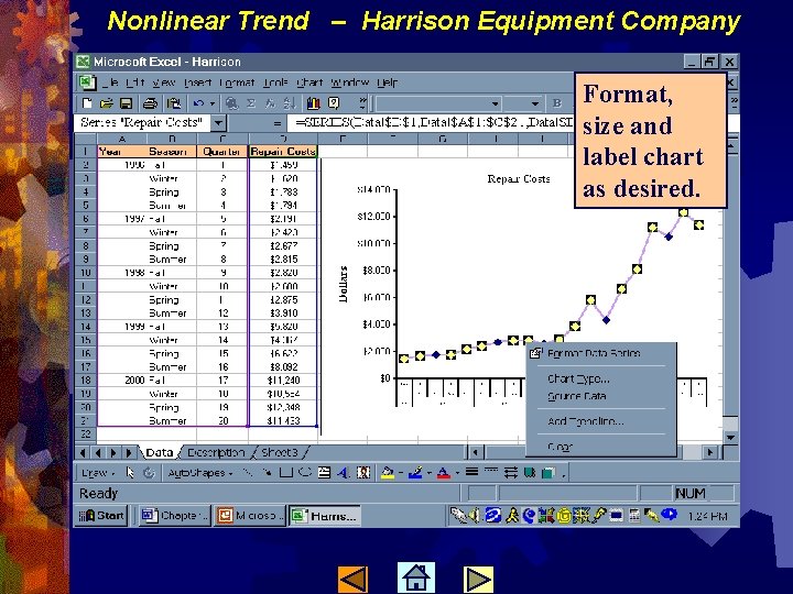 Nonlinear Trend – Harrison Equipment Company Format, size and label chart as desired. 