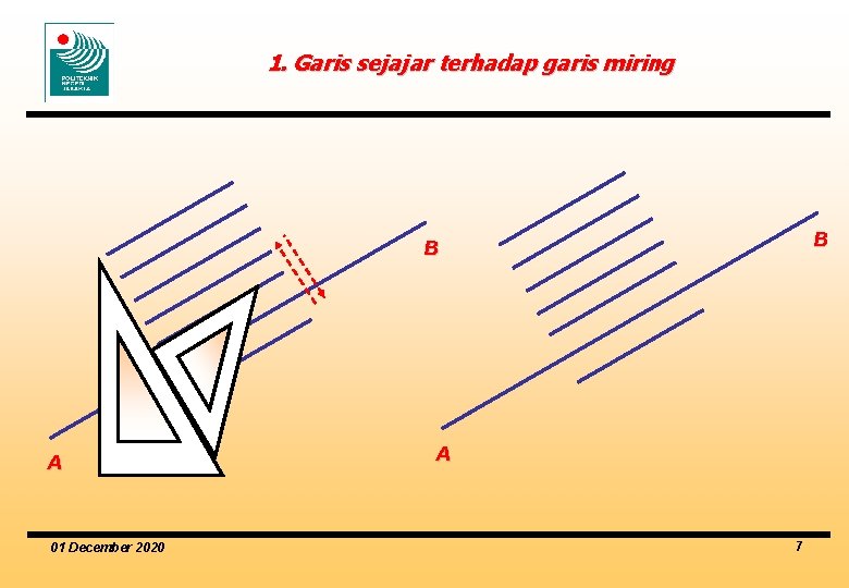 1. Garis sejajar terhadap garis miring B B A 01 December 2020 A 7