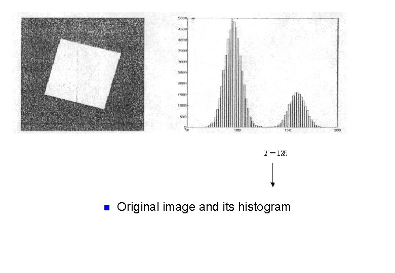 n Original image and its histogram 