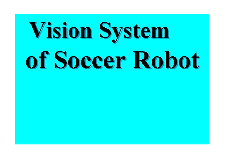 Vision System of Soccer Robot 