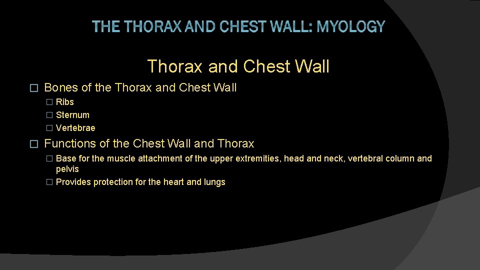 Thorax and Chest Wall � Bones of the Thorax and Chest Wall � Ribs