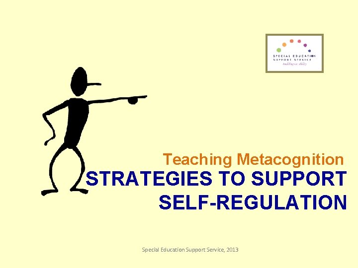 Teaching Metacognition STRATEGIES TO SUPPORT SELF-REGULATION Special Education Support Service, 2013 