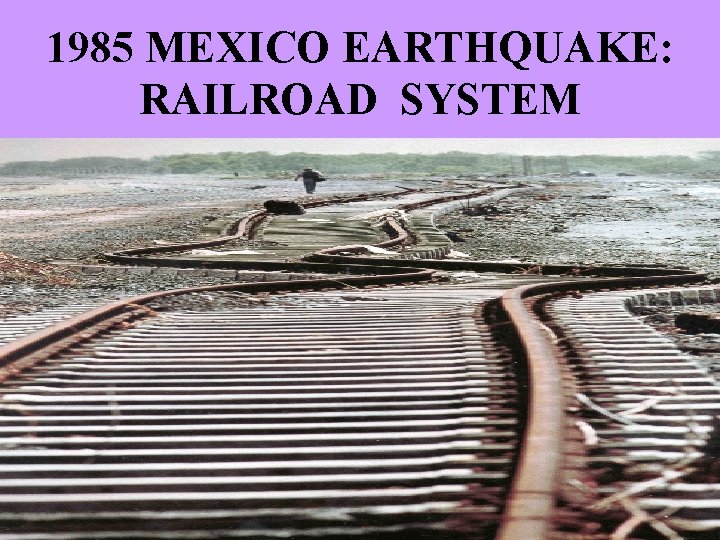 1985 MEXICO EARTHQUAKE: RAILROAD SYSTEM 37 