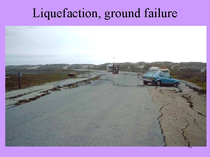 Liquefaction, ground failure 40 