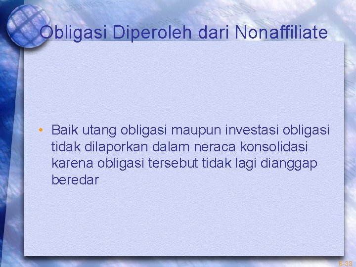 Obligasi Diperoleh dari Nonaffiliate • Baik utang obligasi maupun investasi obligasi tidak dilaporkan dalam