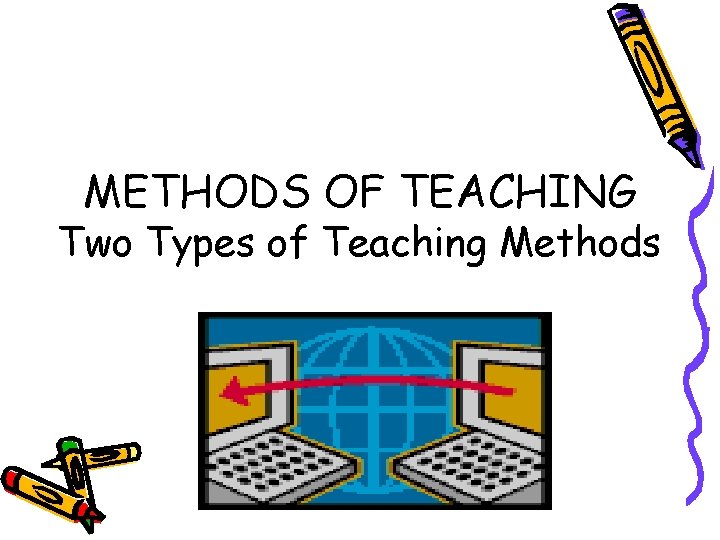 METHODS OF TEACHING Two Types of Teaching Methods 