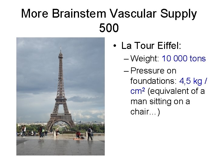 More Brainstem Vascular Supply 500 • La Tour Eiffel: – Weight: 10 000 tons More Brainstem Vascular Supply 500 • La Tour Eiffel: – Weight: 10 000 tons