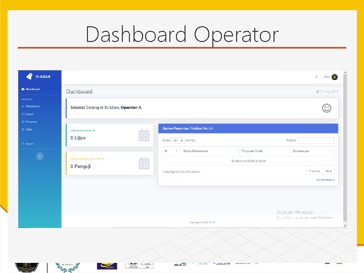 Dashboard Operator 