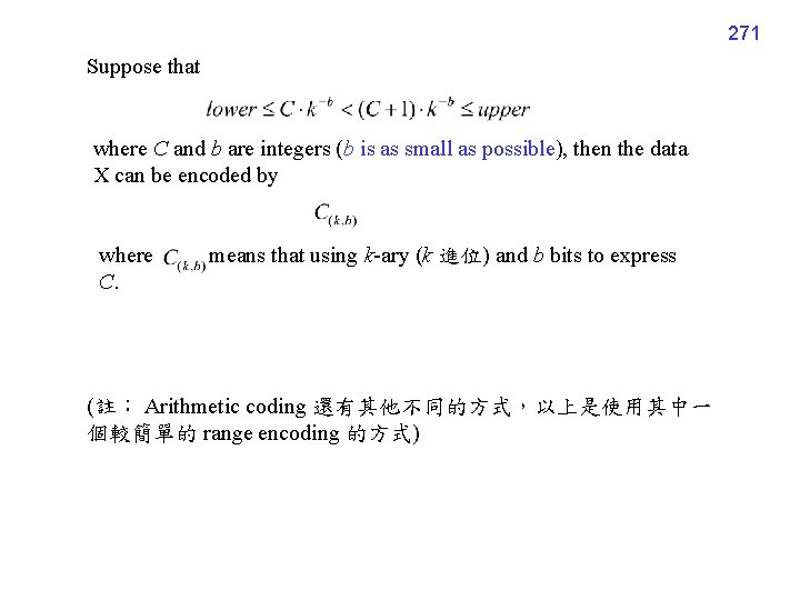 271 Suppose that where C and b are integers (b is as small as