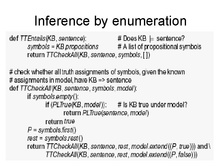 Inference by enumeration 
