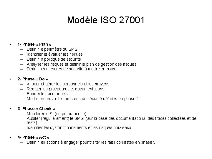 Modèle ISO 27001 • 1 - Phase « Plan » – Définir le périmètre