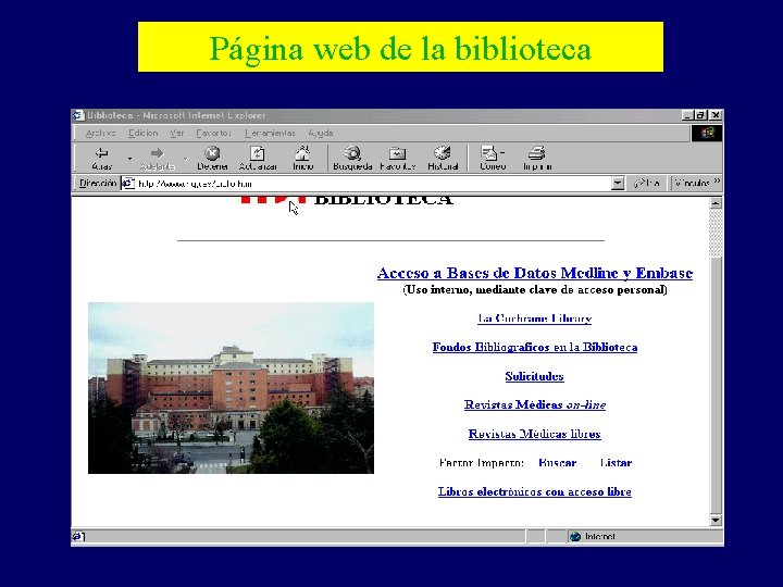 Página web de la biblioteca 