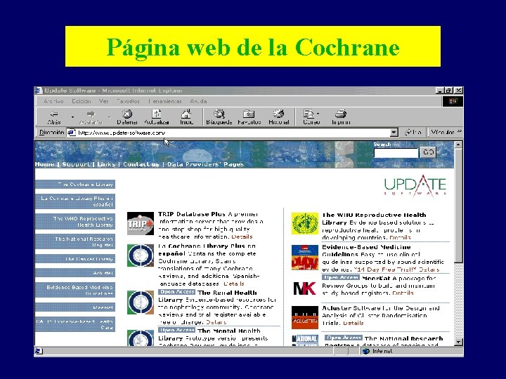 Página web de la Cochrane 