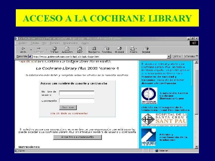 ACCESO A LA COCHRANE LIBRARY 