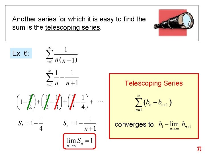 Another series for which it is easy to find the sum is the telescoping