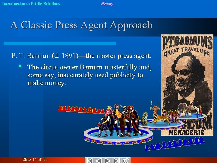 Introduction to Public Relations History A Classic Press Agent Approach P. T. Barnum (d.