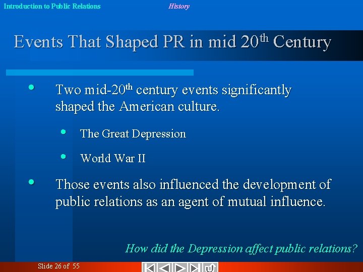 Introduction to Public Relations History Events That Shaped PR in mid 20 th Century