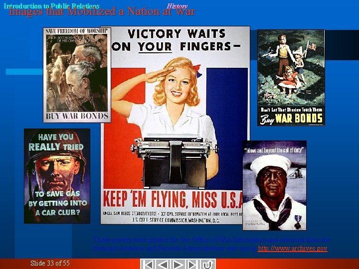 Introduction to Public Relations History Images that Mobilized a Nation at War These posters