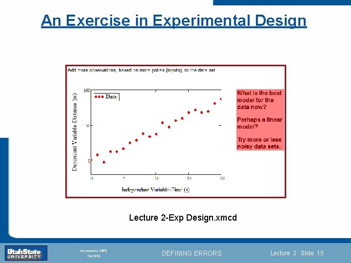 An Exercise in Experimental Design Introduction Section 0 Lecture 1 Slide 15 Lecture 2