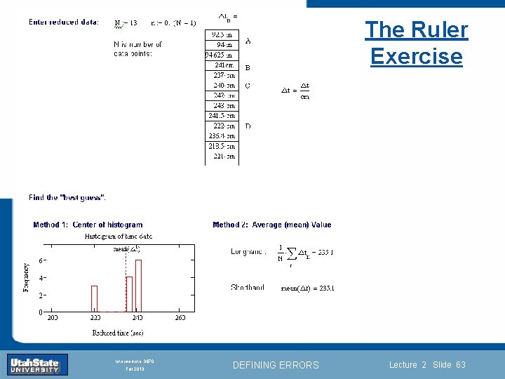 The Ruler Exercise Introduction Section 0 Lecture 1 Slide 63 INTRODUCTION TO Modern Physics