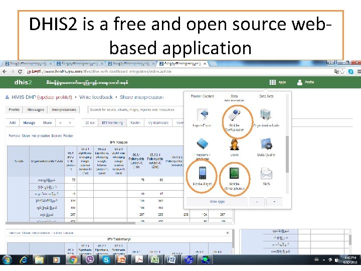DHIS 2 is a free and open source webbased application 