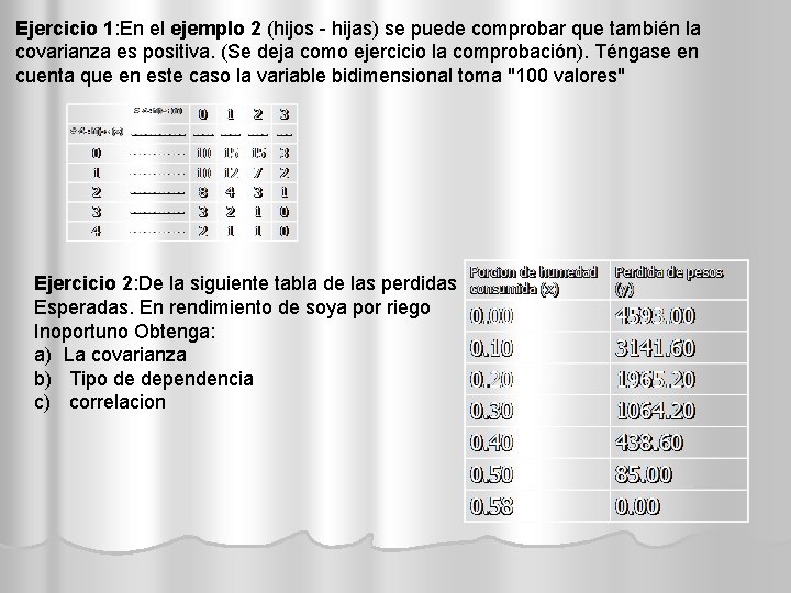 Ejercicio 1: En el ejemplo 2 (hijos - hijas) se puede comprobar que también